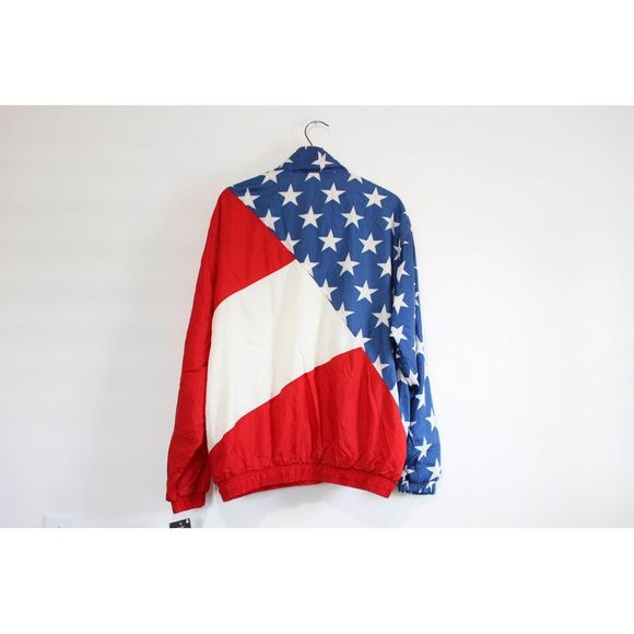 Vintage USA Olympic Flag Starter Zip Light Jacket - Picture 5 of 6